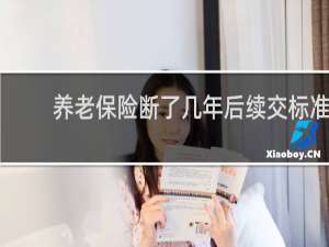 养老保险断了几年后续交标准