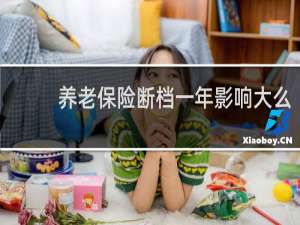 养老保险断档一年影响大么