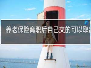 养老保险离职后自己交的可以取出吗
