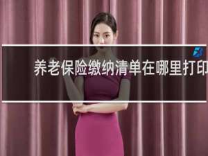 养老保险缴纳清单在哪里打印