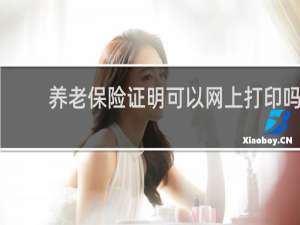 养老保险证明可以网上打印吗