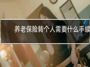 养老保险转个人需要什么手续