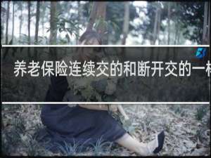 养老保险连续交的和断开交的一样吗