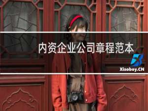 内资企业公司章程范本