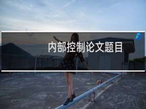 内部控制论文题目