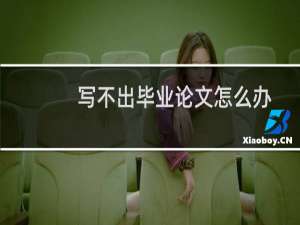 写不出毕业论文怎么办