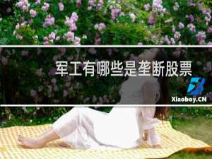 军工有哪些是垄断股票