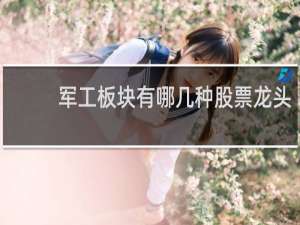 军工板块有哪几种股票龙头