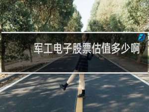 军工电子股票估值多少啊