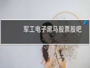 军工电子黑马股票股吧