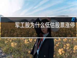 军工股为什么低估股票涨停