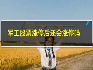 军工股票涨停后还会涨停吗