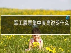 军工股票集中度高说明什么