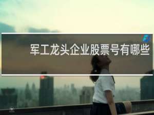 军工龙头企业股票号有哪些