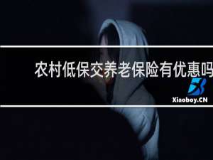 农村低保交养老保险有优惠吗