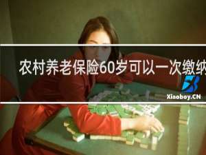 农村养老保险60岁可以一次缴纳吗