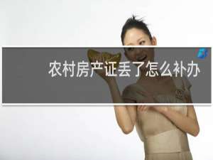 农村房产证丢了怎么补办