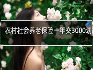 农村社会养老保险一年交3000划算吗