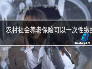 农村社会养老保险可以一次性缴纳吗