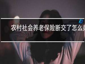 农村社会养老保险断交了怎么办