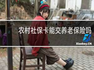 农村社保卡能交养老保险吗