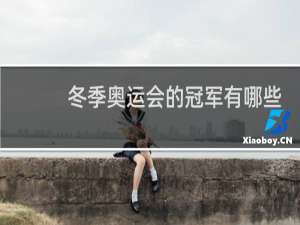 冬季奥运会的冠军有哪些