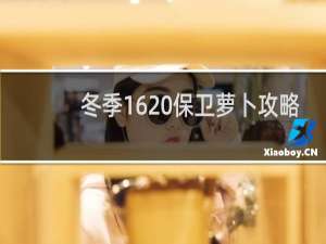 冬季16 保卫萝卜攻略