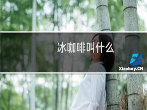 冰咖啡叫什么
