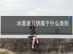 冰激凌月饼属于什么类别