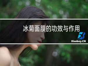 冰菊面膜的功效与作用