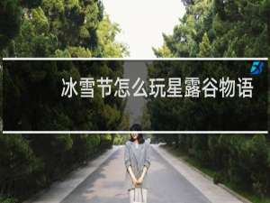 冰雪节怎么玩星露谷物语