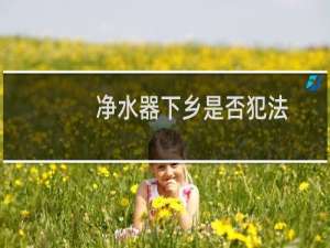 净水器下乡是否犯法