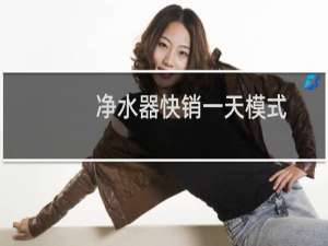 净水器快销一天模式
