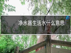 净水器生活水什么意思