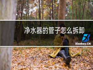 净水器的管子怎么拆卸