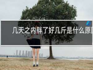 几天之内胖了好几斤是什么原因