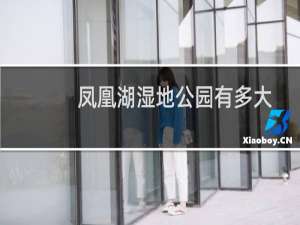 凤凰湖湿地公园有多大
