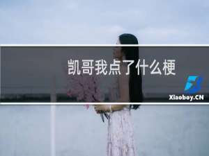 凯哥我点了什么梗？凯哥我点了是什么意思什么梗