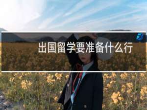 出国留学要准备什么行李（出国留学要准备什么）