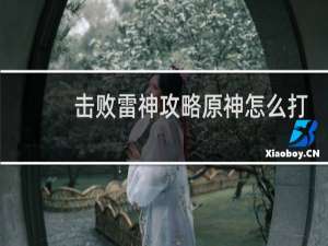 击败雷神攻略原神怎么打