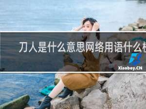 刀人是什么意思网络用语什么梗