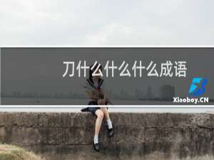 刀什么什么什么成语