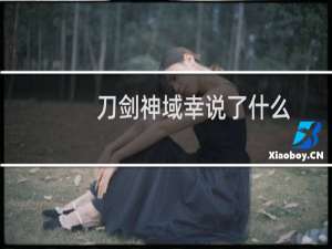 刀剑神域幸说了什么
