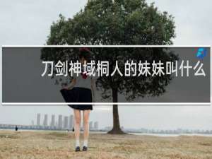 刀剑神域桐人的妹妹叫什么