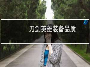 刀剑英雄装备品质