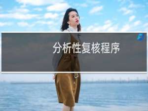 分析性复核程序