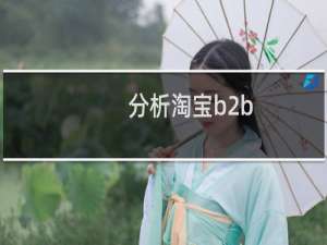 分析淘宝b2b