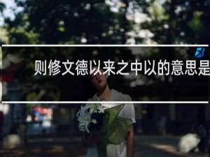 则修文德以来之中以的意思是