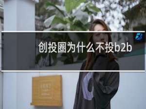 创投圈为什么不投b2b
