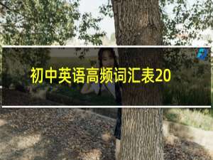 初中英语高频词汇表2020